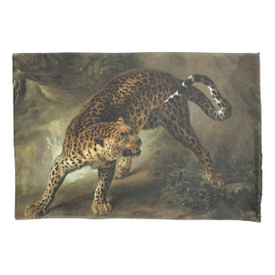 Ferocious Wild Leopard (by Jean-Baptiste Oudry) Pillowcase