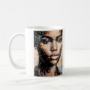 Ferocity Vibrant Pixel Art Portrait Coffee Mug