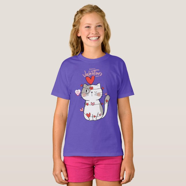 Ferr Hugs Cat Valentine Shirt (Front Full)