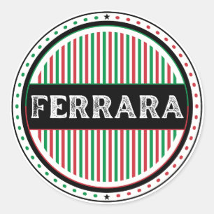 Ferrara City Pride Emblem – Italian Identity Classic Round Sticker