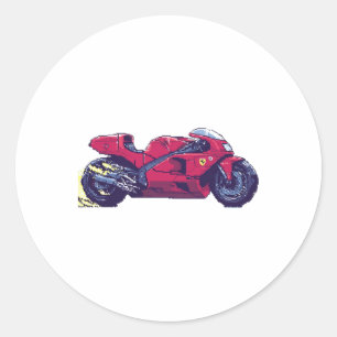 Ferrari Concept Bike - Retro Pixel Art Sticker 