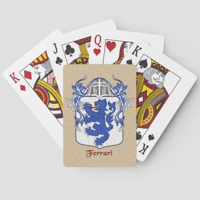 Ferrari Heraldic Shield and Mantle Playing Cards (Back)