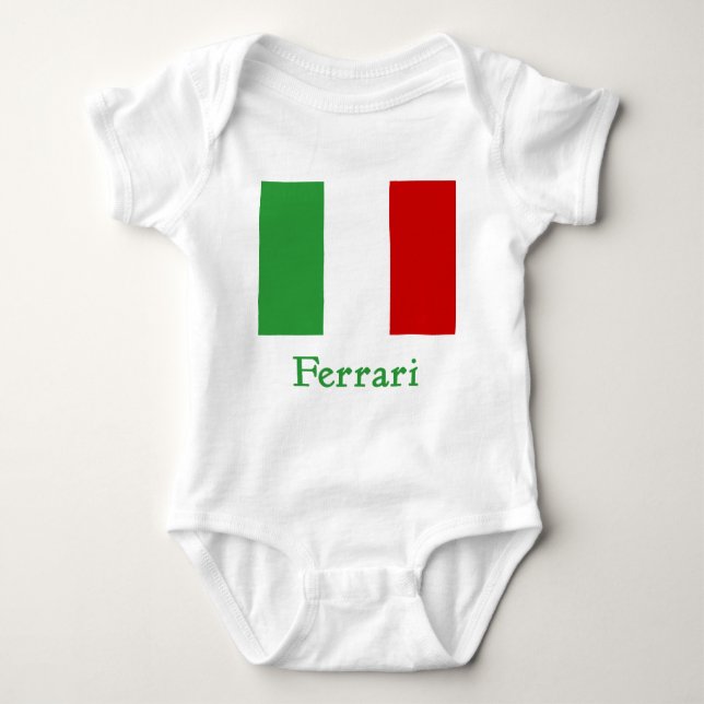 Ferrari Italian Flag Baby Bodysuit (Front)