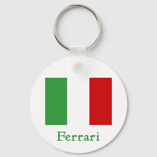 Ferrari Italian Flag Key Ring (Front)