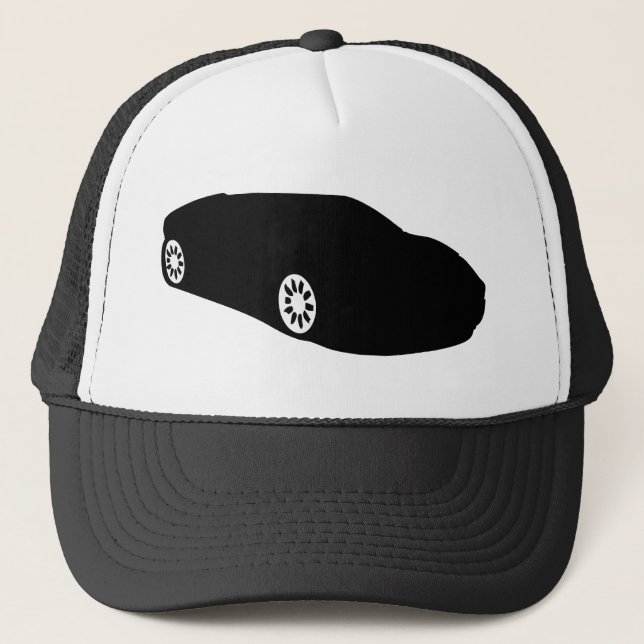 ferrari racing car auto black trucker hat (Front)