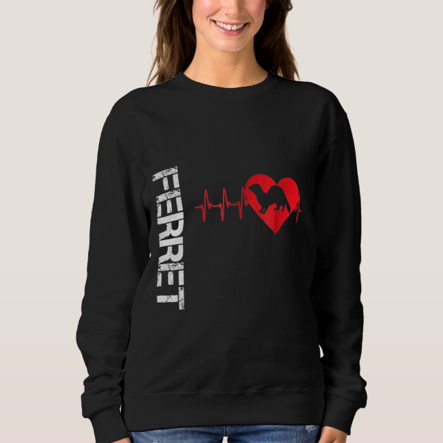 Ferre Ferret Heartbeat Sweatshirt (Front)