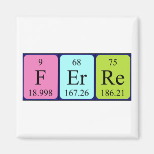 Ferre periodic table name magnet