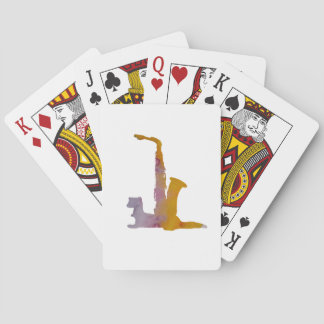 Ferret and saxophone playing cards