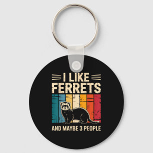 Ferret Art For Men Women Kids Pet Ferret Lovers Fe Key Ring