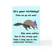 Ferret Birthday Card