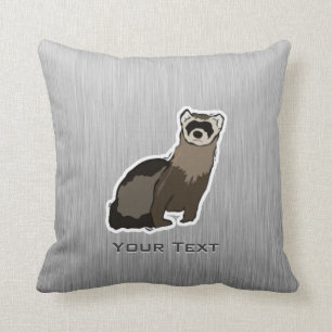 Ferret; Brushed metal look Cushion
