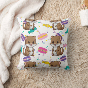 Ferret Candies Print Cushion