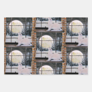 Ferret Christmas from Original art Wrapping Paper Sheet