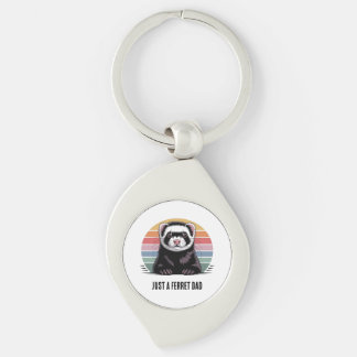 Ferret dad t-shirt key ring