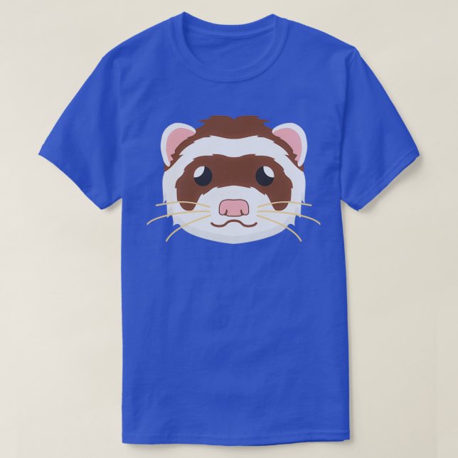 Ferret Face Ferret Animal Lover Graphic  T-Shirt (Design Front)