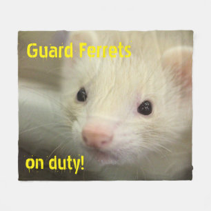 Ferret face fleece blanket