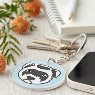 Ferret Face Key Ring