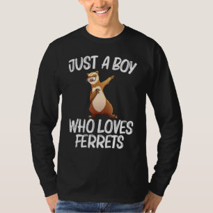 Ferret For Boys Kids Ferret Ferrets Dabbing T-Shirt