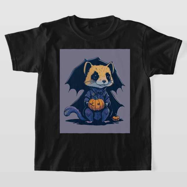 Ferret Halloween Party T-Shirt (Laydown)