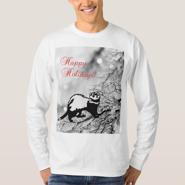 Ferret: Happy Holidays  T-Shirt (Front)
