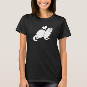 Ferret Heart - Furry Animal Weasel Ferret Premium T-Shirt