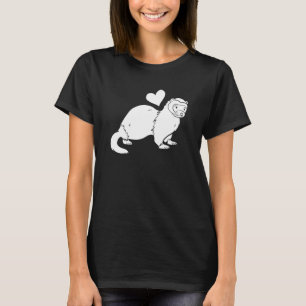 Ferret Heart - Furry Animal Weasel Ferret T-Shirt