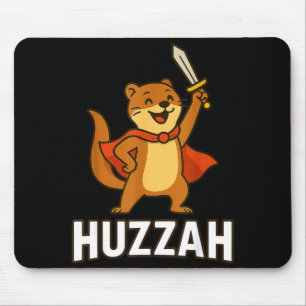 Ferret Huzzah Knight Sword Funny For Men Women Kid Mouse Pad