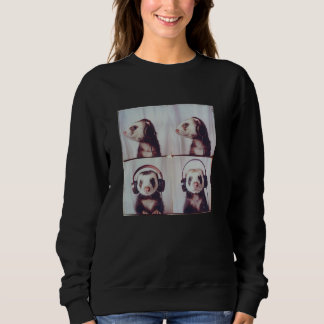 Ferret In Headphones SPD Autistic Autism Sensory Sweatshirt