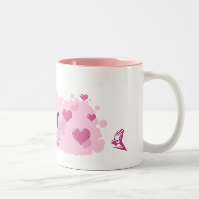 Ferret Love Two-Tone Coffee Mug (Right)