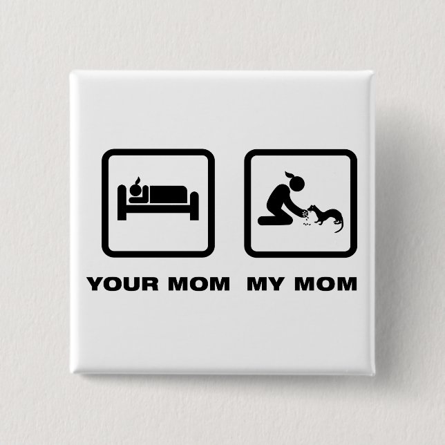 Ferret Lover 15 Cm Square Badge (Front)