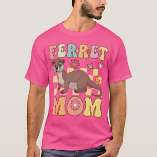 Ferret Mum Groovy Ferret Mother family T-Shirt