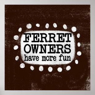 Ferret Owners Have More Fun Poster Wall Art