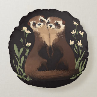 Ferret Pals Round Cushion
