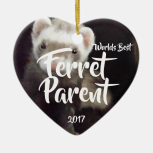 Ferret Parent Ceramic Tree Decoration