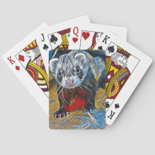 Ferret playing cards