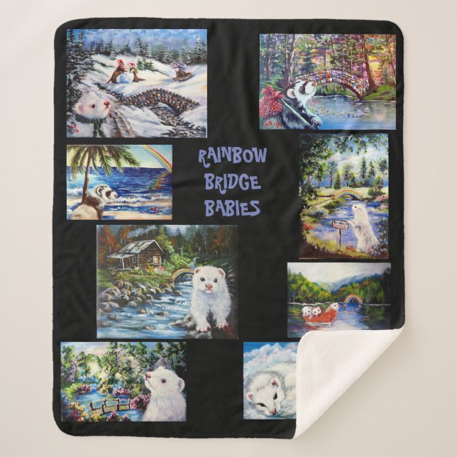 ferret rainbow bridge sherpa blanket (Front)