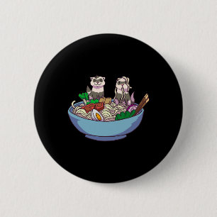 Ferret Ramen Noodles Anime Kawaii Japanese Otaku G 6 Cm Round Badge