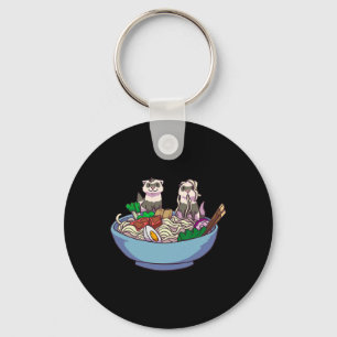 Ferret Ramen Noodles Anime Kawaii Japanese Otaku G Key Ring