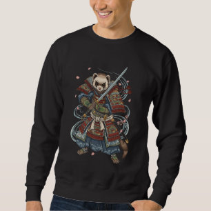 Ferret Samurai Japanese Vintage Warrior Art Anime  Sweatshirt