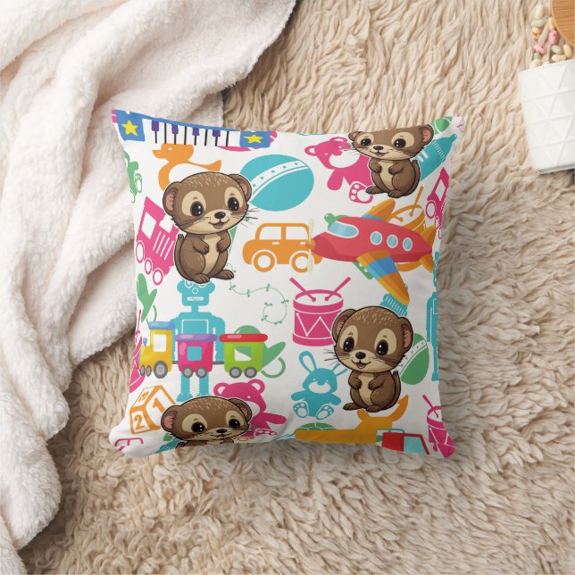 Ferret Toys Pattern Cushion (Blanket)