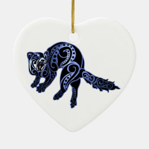 Ferret Trybe: War Dance! Ceramic Tree Decoration