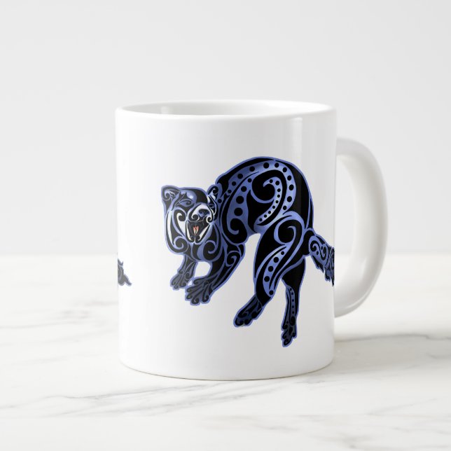 Ferret Trybe: War Dance! Large Coffee Mug (Front Right)