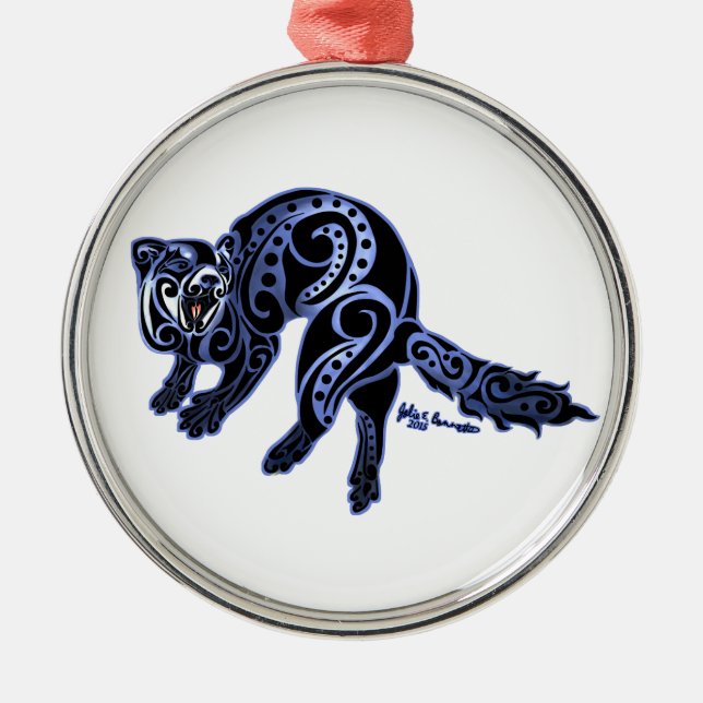 Ferret Trybe: War Dance! Metal Tree Decoration (Front)