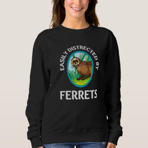 Ferret Weasel Pet Rodent Animal Vateranian 2 Sweatshirt