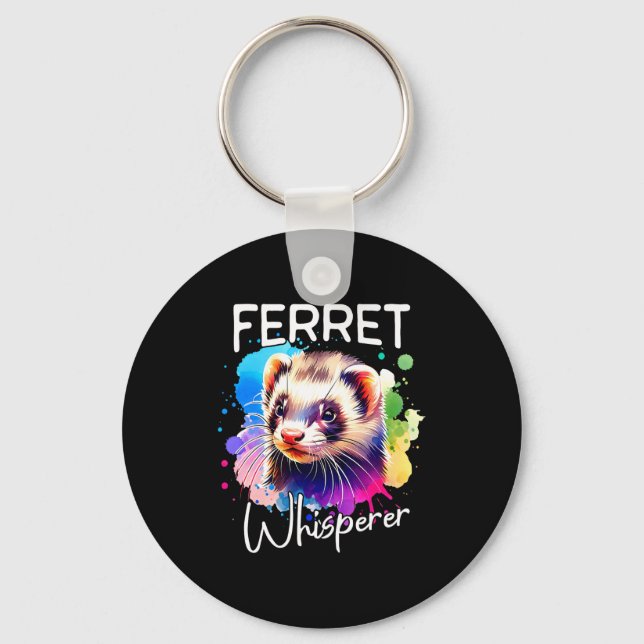 Ferret Whisperer Comfort Colors Adult Heavyweight  Key Ring (Front)