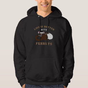 Ferret Whisperer European Polecat Wildlife Animal Hoodie