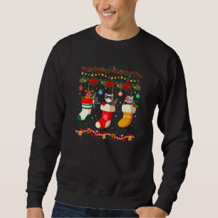 Ferret Xmas Socks Ferret Christmas Pyjama Family Sweatshirt