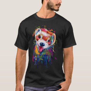 Ferrets hand painted motif children's fashion T-Shirt