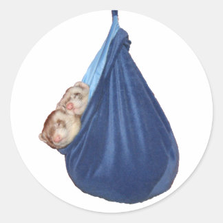 Ferrets In A Sleeping Bag Stickers