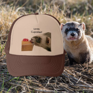Ferrets Love Cupcakes Hat